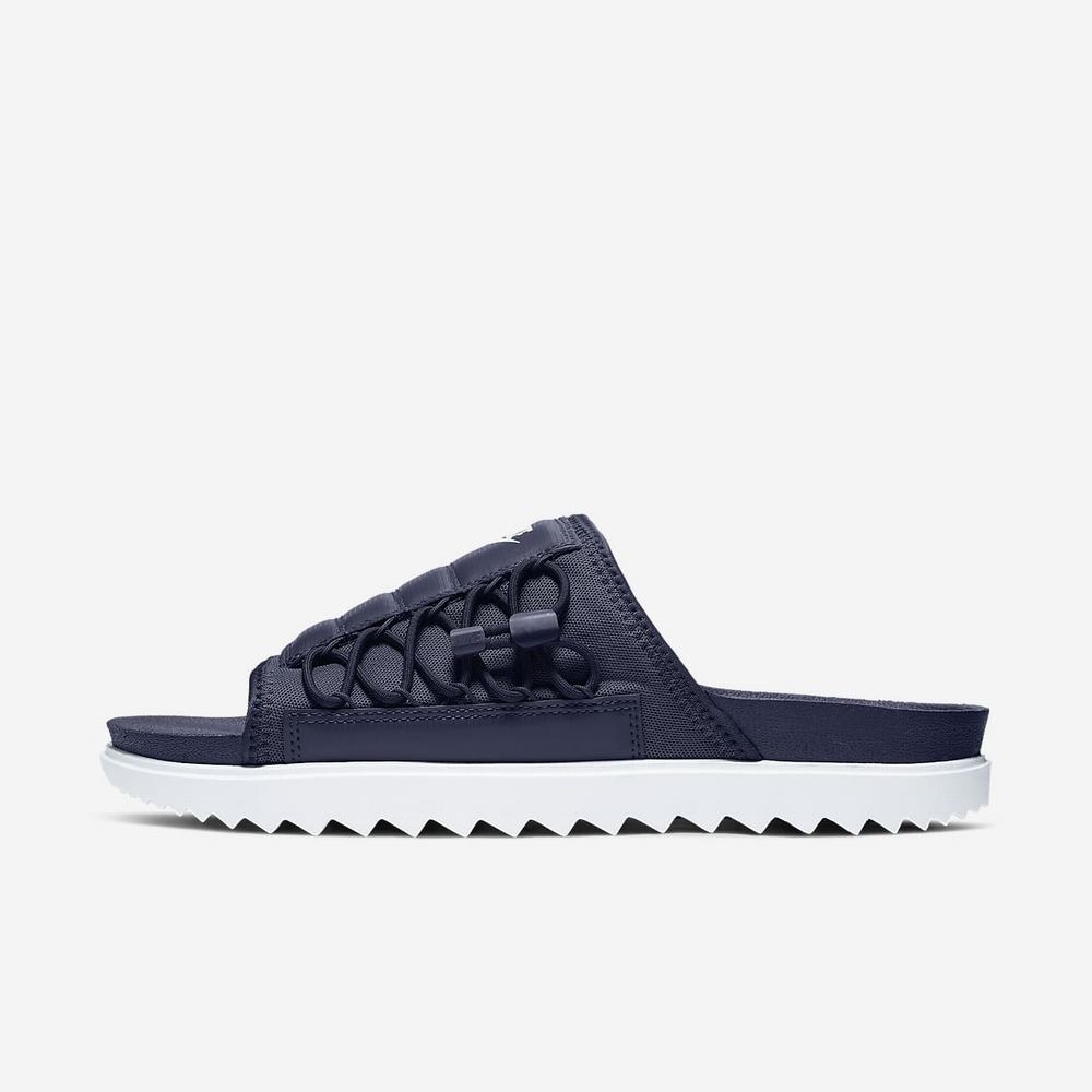 Claquette Nike Asuna Bleu Marine 8306-241 Midnight Navy/White Homme | TXM-46389933